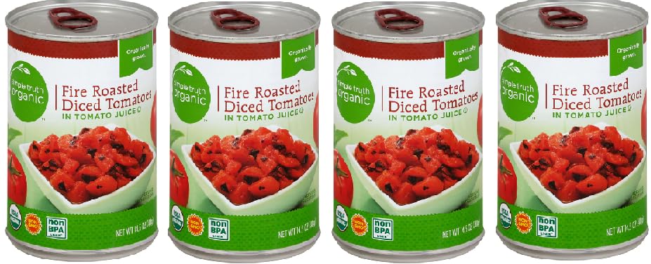 Organic Fire Roasted Diced Tomatoes (4 Cans, 14.5 oz. each)