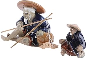 DOITOOL Bonsai Collection Fisherman Figurines