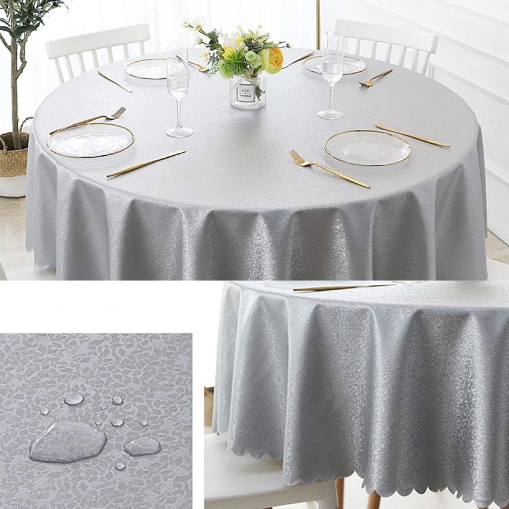 Tischdecke Tischtuch Pflegeleichte Tischwäsche PVC Anti Heiß Tischläufer Eckig Viele Größe Farbe Wählbar Farbe A Kreisdurchmesser 140cm