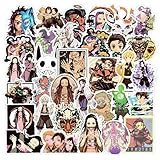 50Stk Anime Cartoon Stickers, Demon Slayer Aufkleber wasserdichte Vinyl Aufkleber für Wasserflasche Gepäck Fahrrad Auto Laptop Aufkleber Tagebuch Skateboard Doodle Graffiti Aufkleber