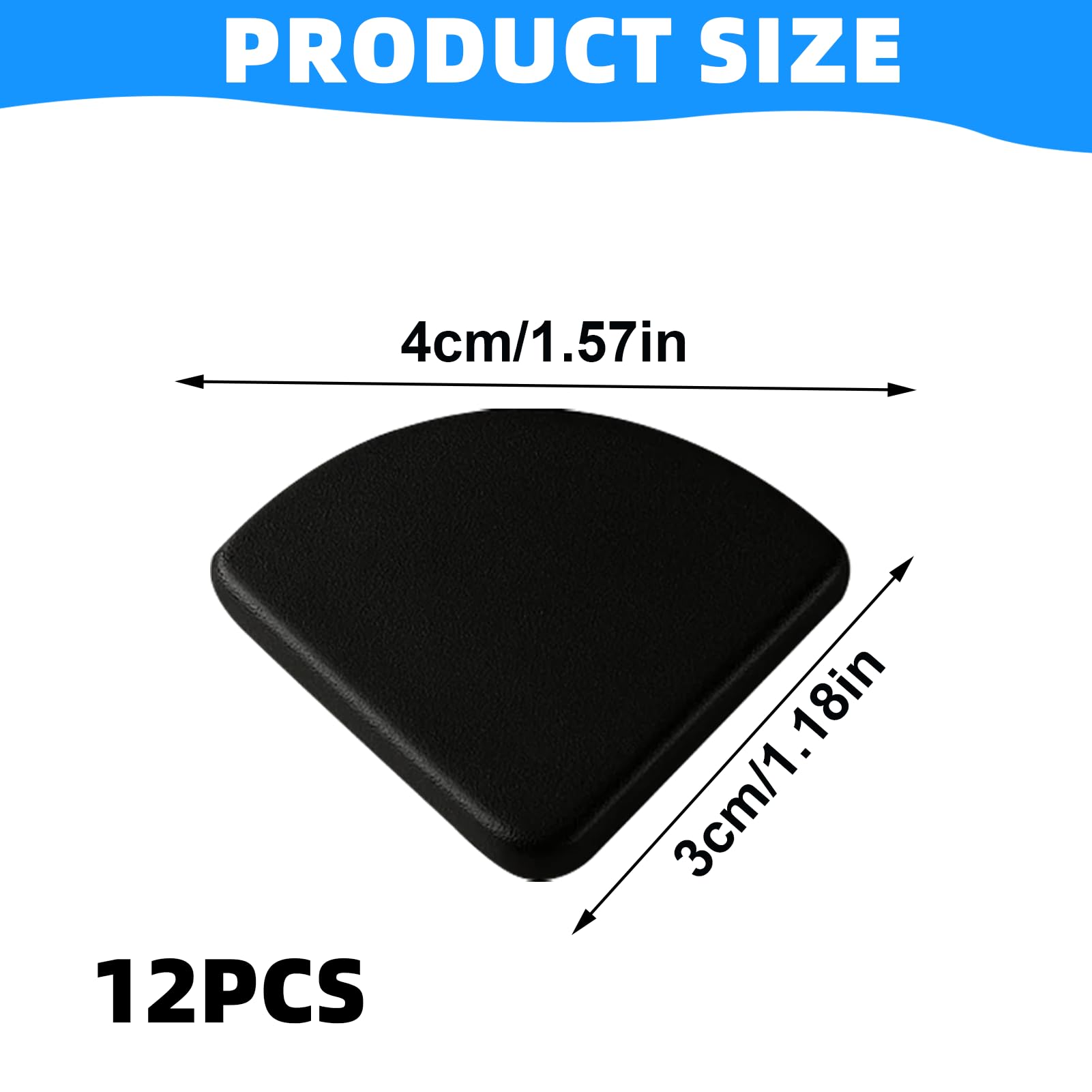 LgCiXli Juego de 12 protectores de esquinas para bebé, color negro, resistentes a los golpes, de silicona suave, para muebles y mesas, protección infantil con cinta adhesiva 3M fuerte sin residuos — view 2
