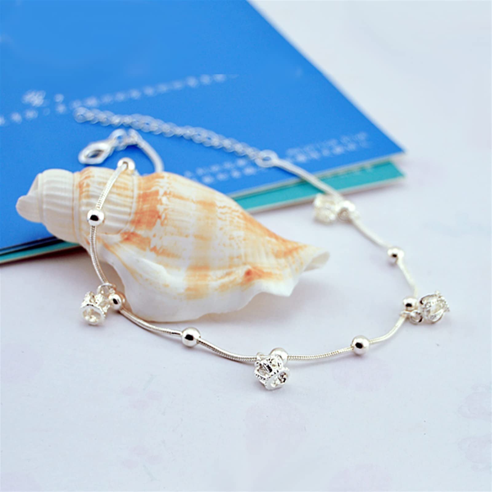 Fußkettchen Sommermode Fußkettchen für Frauen Fußschmuck 925 Sterling Silber Fußkette Frauenschmuck Frauen Fußkettchen