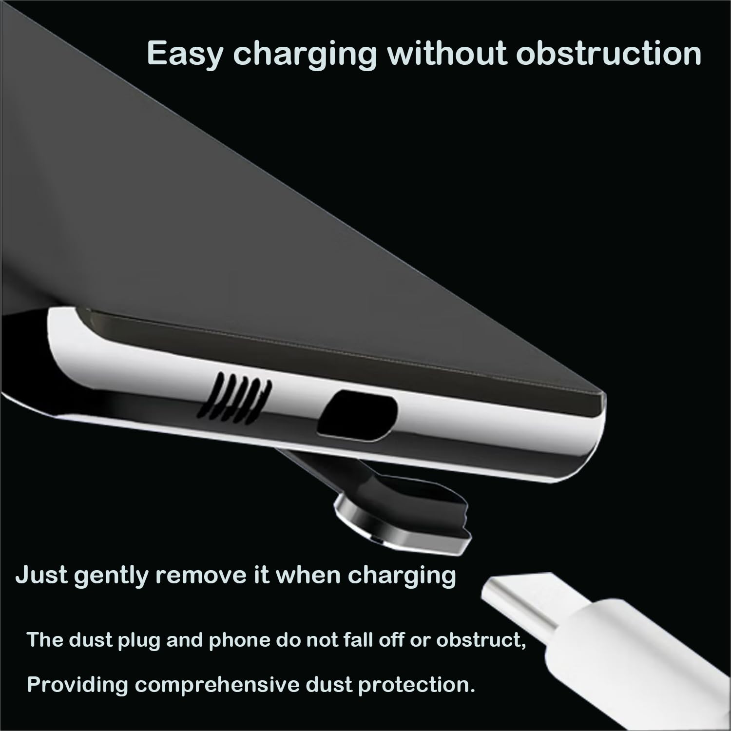 [2er-Pack] Metall-Handy-Anti-Lost-Staubschutzstecker, Typ-C-Abdeckkappe, Metallnetz-Lautsprecher-Staubschutz, Handy-Reinigungsset mit Bürste, Universal-Port-Stecker-Set für iPhone 17 Pro/Pro Max