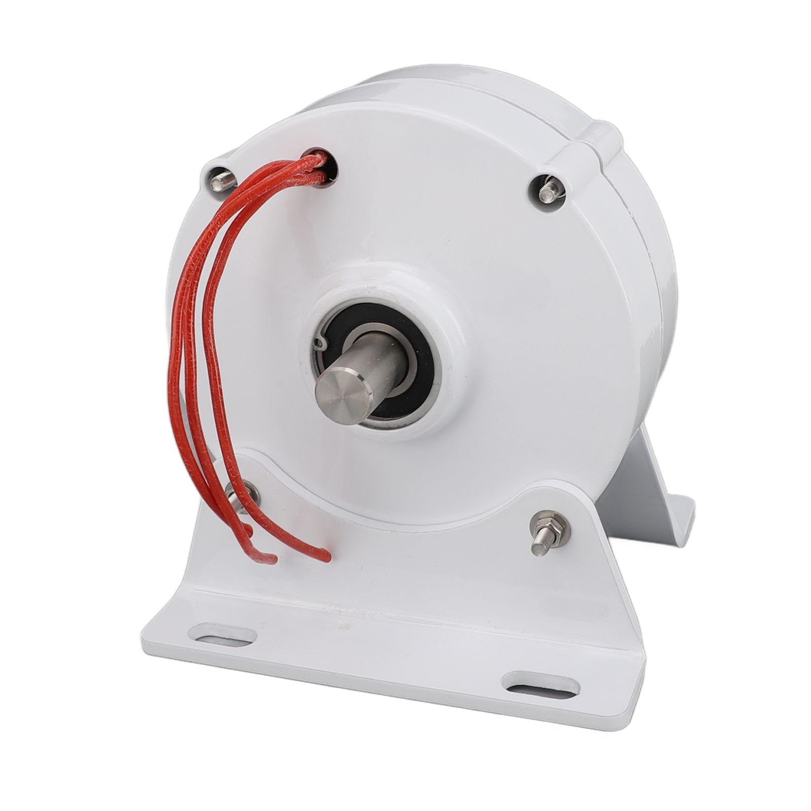 YWBL-WH Generatore CA Trifase, Generatore Sincrono a Magneti Permanenti in Lega di Alluminio 12V 200W Doppio Albero con Base, Lubrificazione a Grasso, per Turbine Eoliche Verticali o Orizzontali