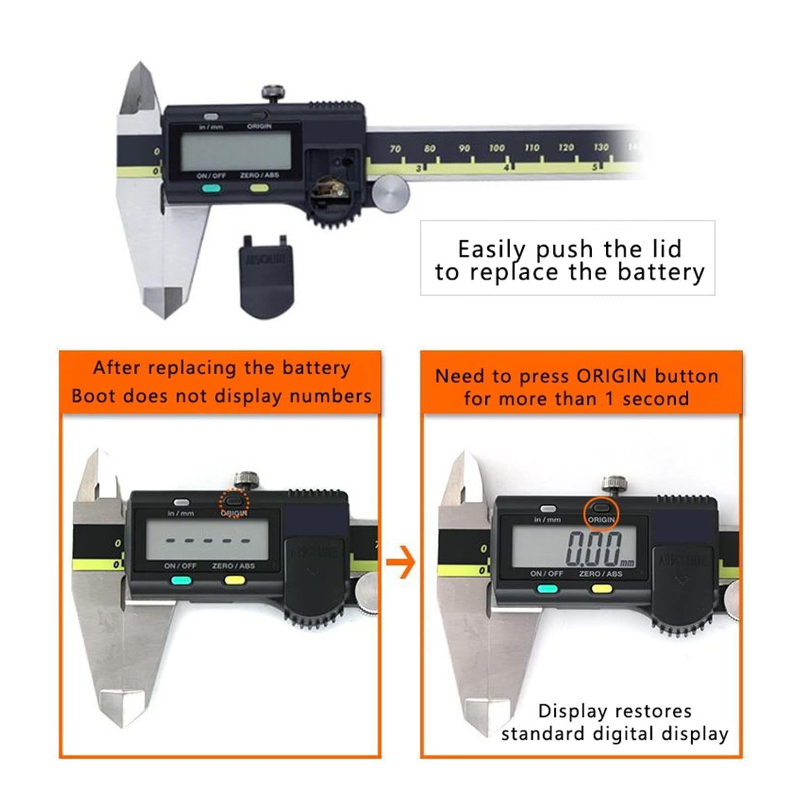 Micrómetro Digital, Calibradores digitales electrónicos 500-196-30/197-30/173 0-150/200/300mm/0,01mm calibre métrico/pulgadas micrómetro calibrador Vernier(500-196-30(0-150mm))