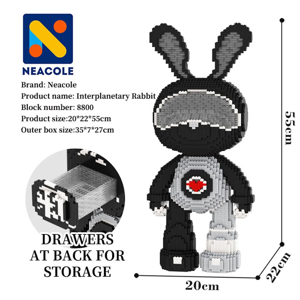 Neacole Rabbit Building Blocks, Interplanetary Rabbit | 8000PCS