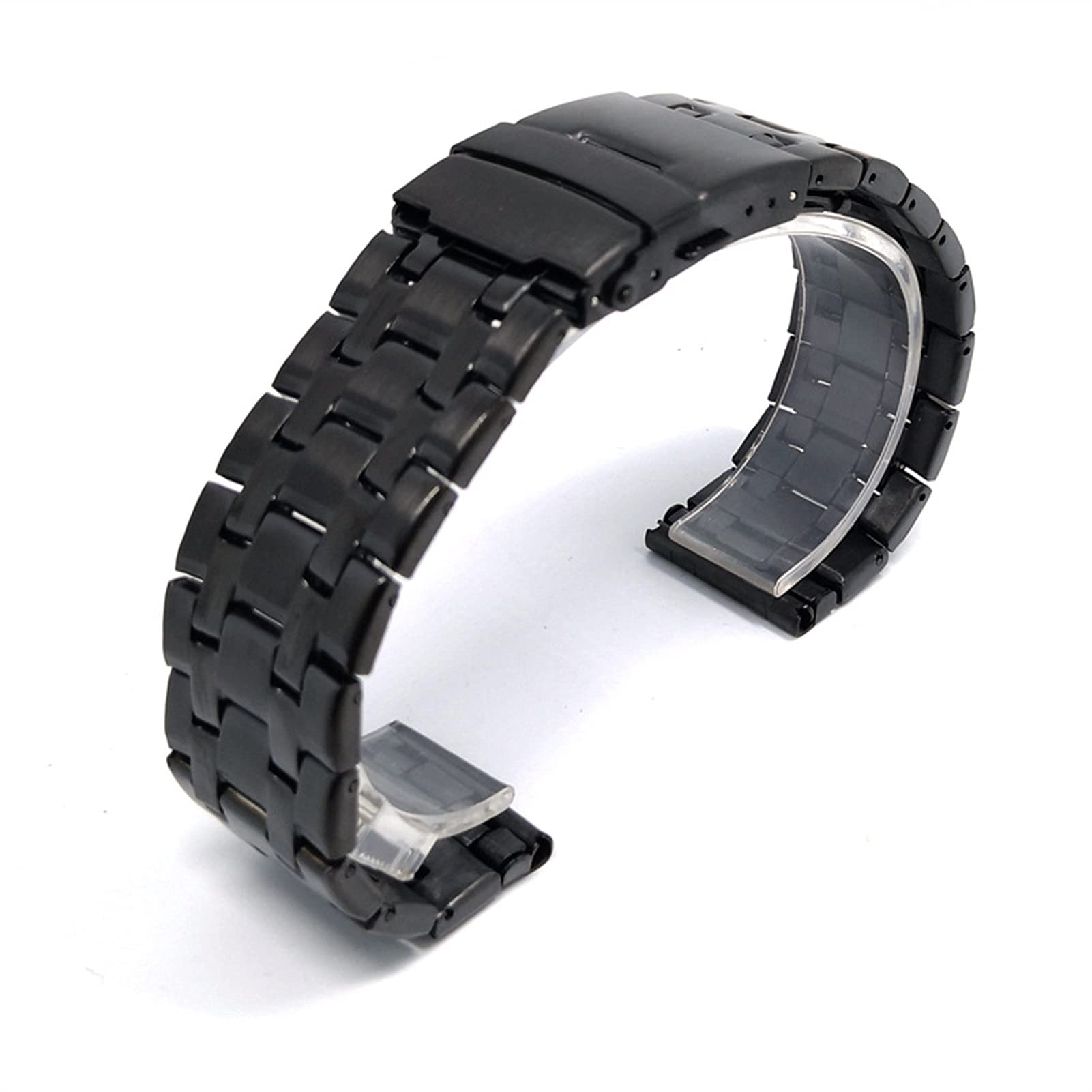 Bracelet en acier inoxydable 20 mm 22 mm solide avec extrémité incurvée pour montre - 8
