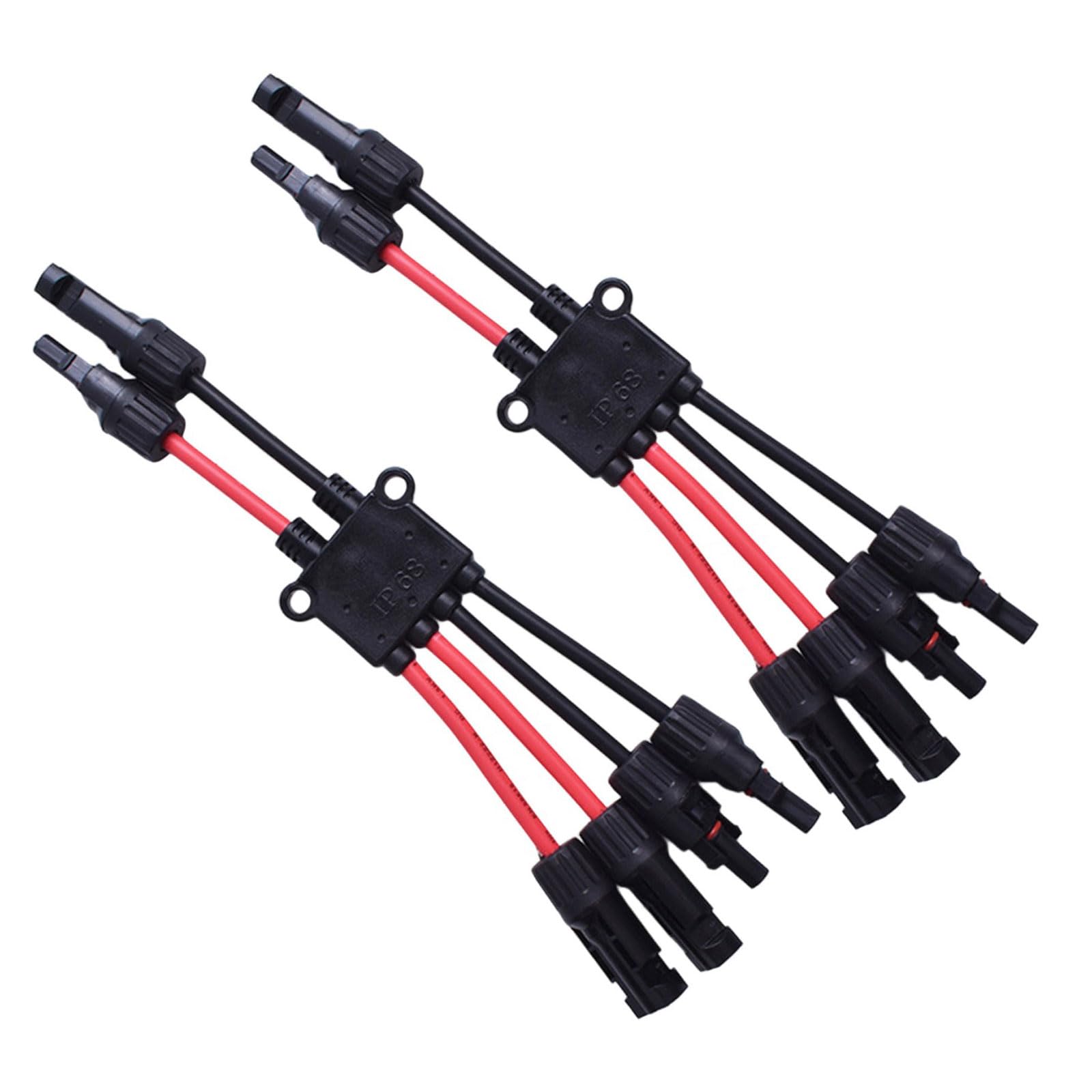 Xjdzineq Efficiency Photovoltaic Y Branch Connector with Weatherproof Designs Quick Fixing for Solar Panel Systems High Current Solar Connector