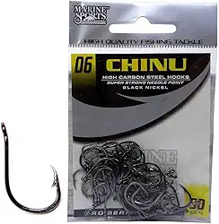 Anzol Marine Sports Chinu Black Nickel N. 06 Com 50