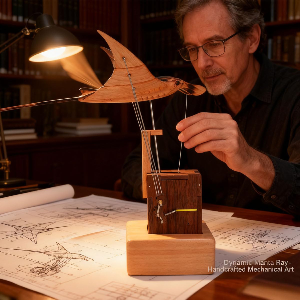 Holzmodell Für Meeresbiologie, Dekoration Zur Entspannung Für Den Schreibtisch