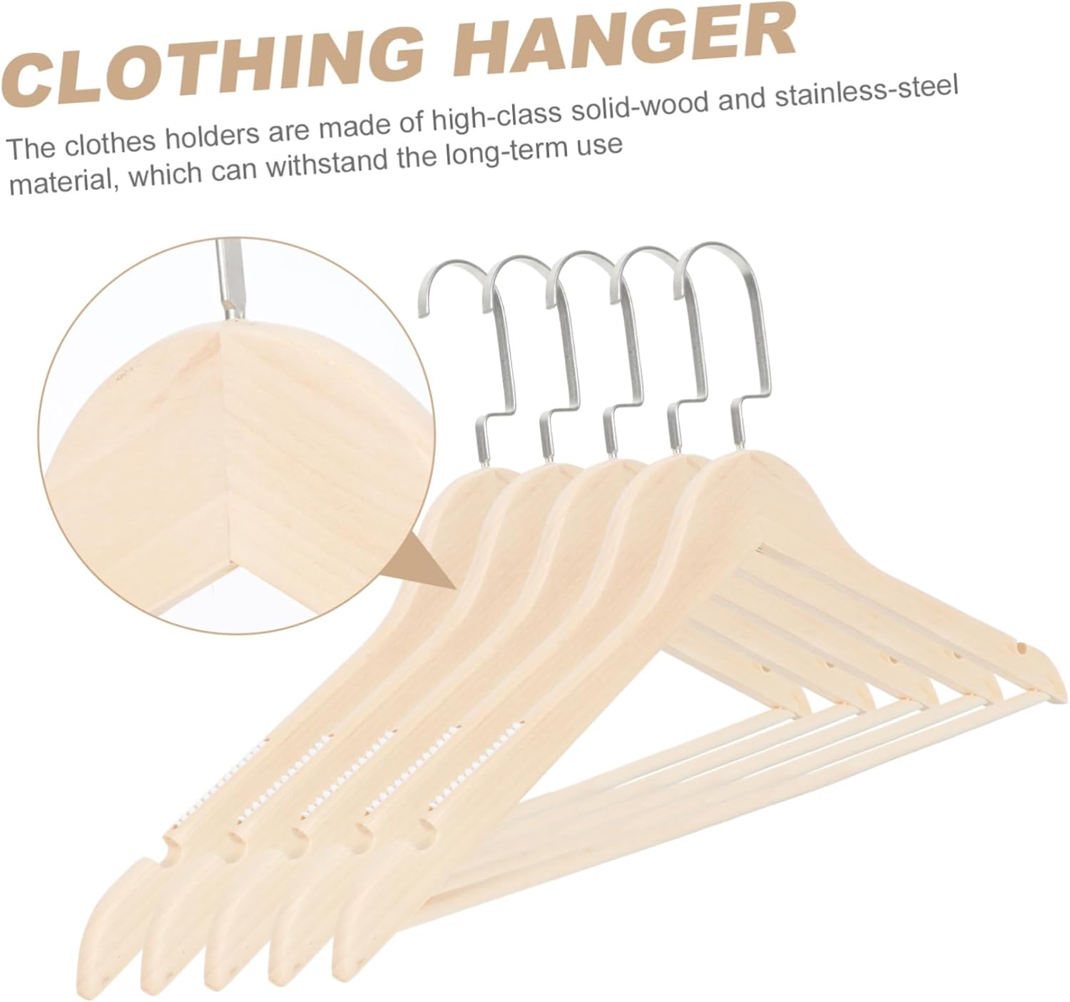 10pcs Non- Wooden Clothes Hangers Swivel Hook Vintage Design for Skirts Coats and Pants and Smooth Finish for Closet Organization