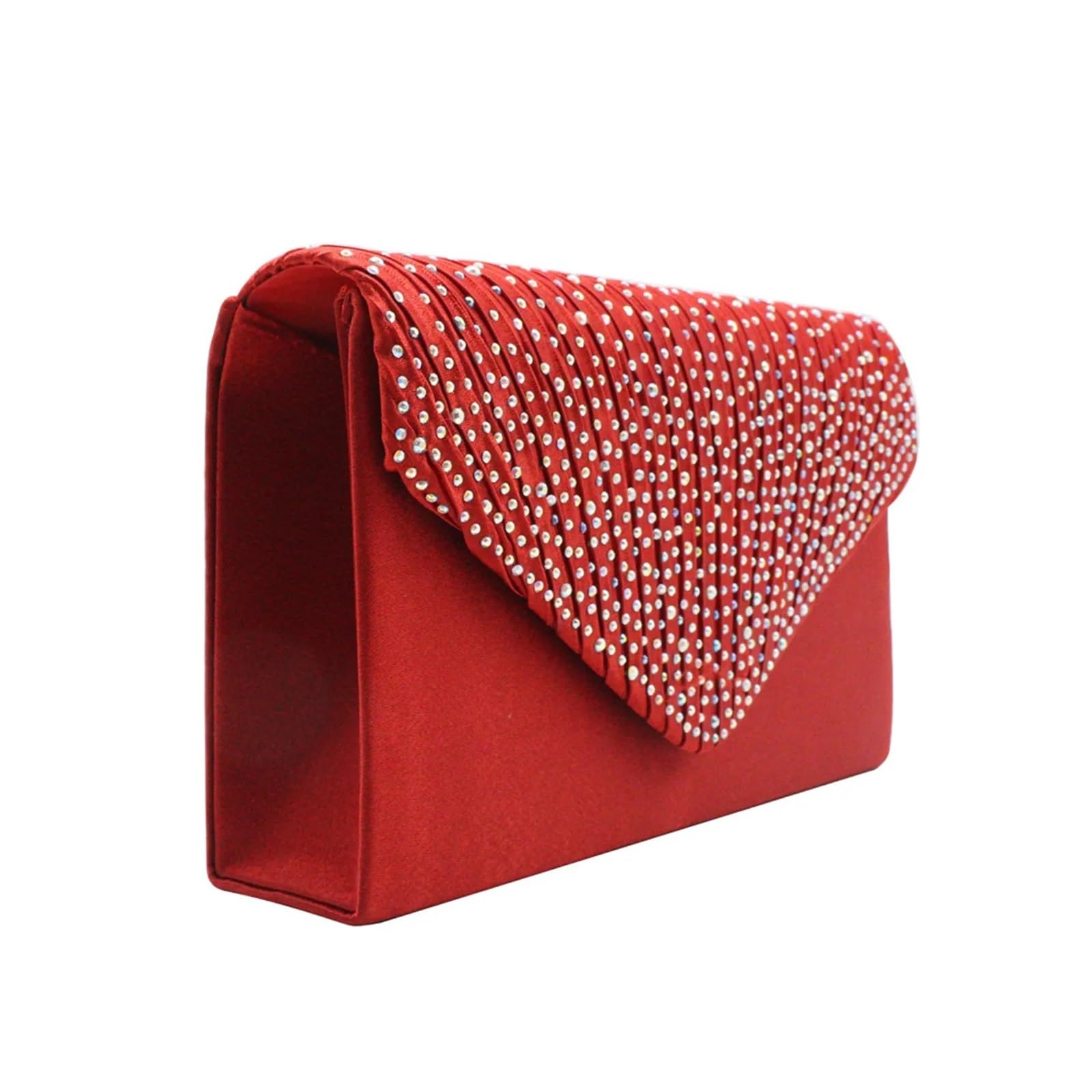 Pochette da sera Pochette eleganti da donna, in raso, con strass, catena sottile, for feste, banchetti, abiti, borse sera abbinate Per gli appuntamenti