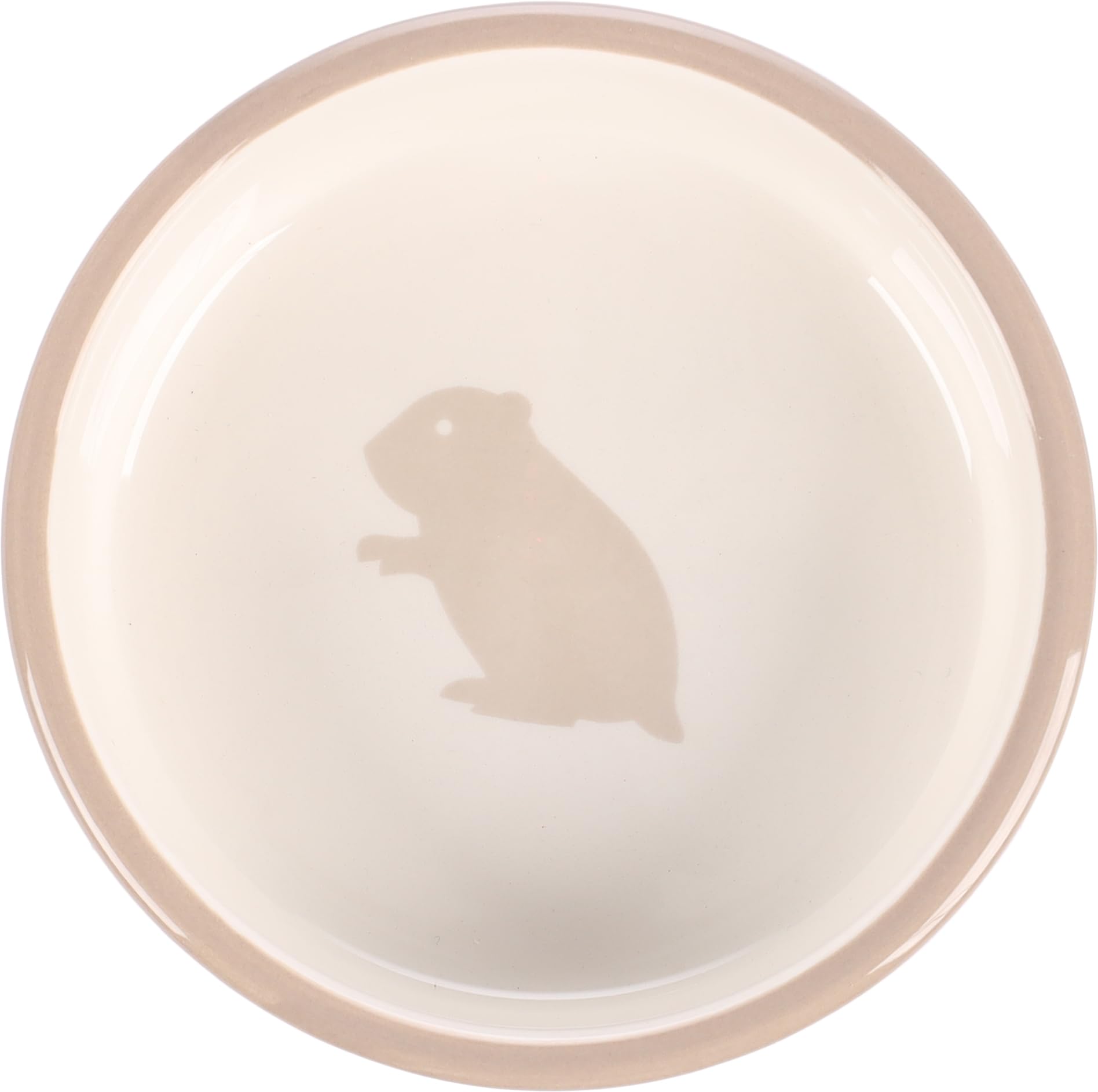 GAMELLE pour LA Nourriture Hamster Mylo CERAMIQUE Beige-Blanc Rond 100ML 8,5x3CM