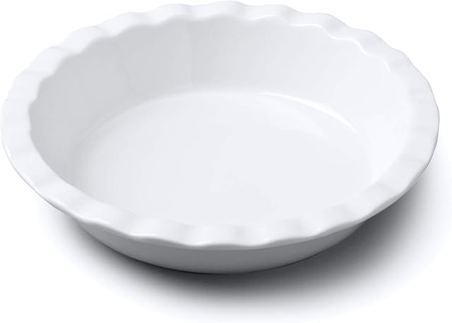 WM Bartleet & Sons 1750 T295 Crinkle Rim Pie Dish, White, 20cm