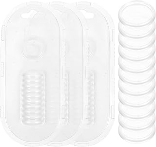 Lurrose 44 Peças Fivela De Fichário DIY Anéis De Fichário De Plástico Discbound De Volta Às Aulas Discos Foto Caderno Preto Redondo Expansão De Discbound Anéis De Fichário Placa Magnética