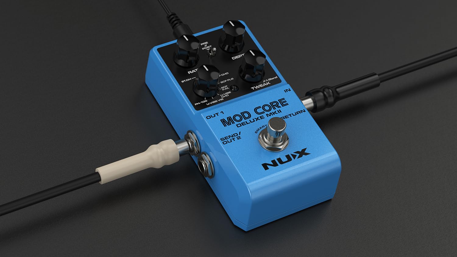 NU-X | Pedale Mod Core Deluxe mkII con nuovi modelli di effetti, opzioni di segnale e routing