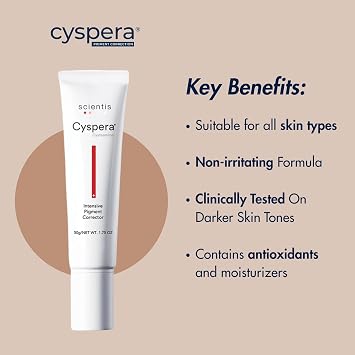 Cyspera Intensive Pigment Corrector, Original Formula | Reduces Discoloration, Dark Spots | Contains Niacinamide, 5% Cysteamine | Dermatologist-tested, Vegan, Cruelty-Free, 1.75 Ounce