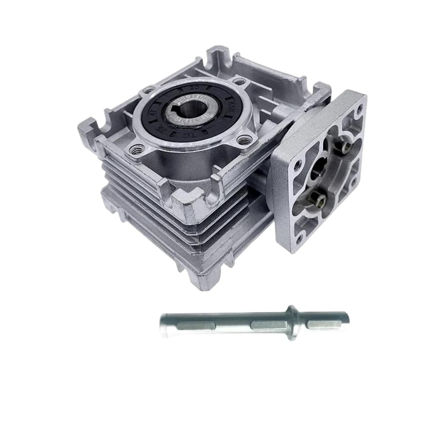 Ingreat NMRV030 Turbo-Worm Gearbox Worm Gear Reducer Speed Reducer 14mm Output for 23 57mm Stepper Motor DC Motor Gearbox(Single Output Shaft,40 to 1)