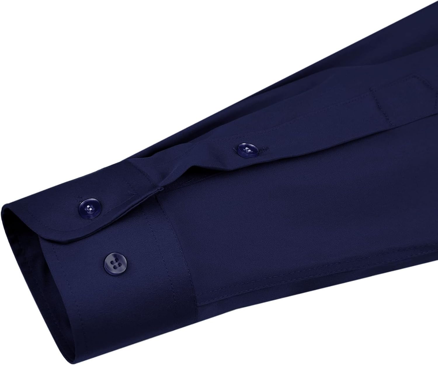 J.VER Men's Dress Shirts Solid Long Sleeve Stretch Wrinkle-Free Formal Shirt Business Casual Button Down Shirts - Image 6