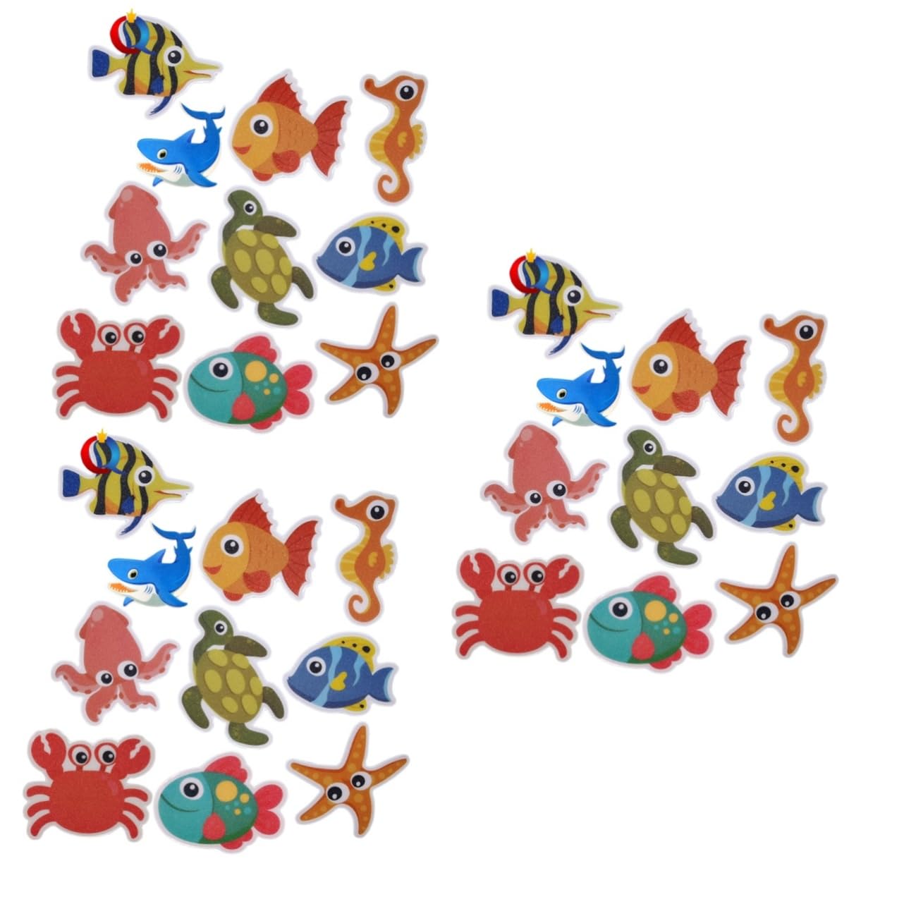 TOPBATHY 3 Series Pegatinas Antideslizantes para Bañera De Diseño Infantil De Adhesivos De Animales Fáciles De Usar Y Retirar Sin Decoración para Baños Y Piezas X 3