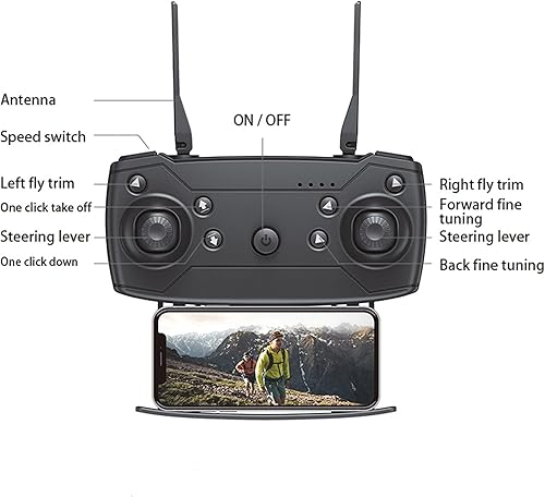 Miniatura 8 de Negro Drone 4K Profesional Hd Dual Cámara Drone Wifi 4K Transmisión en Tiempo Real Fpv Drones Quadcopter Juguete Plegable