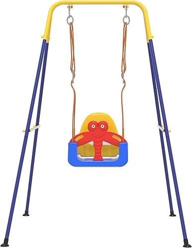 Juego de columpios 3 en 1 para niños pequeños, columpio para bebé con cinturón de seguridad, para interiores y exteriores, asiento de columpio para