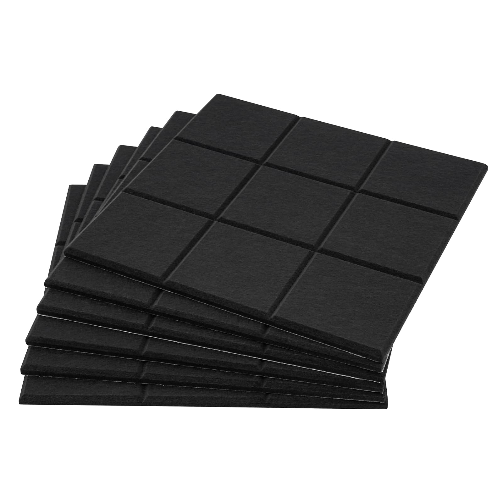 6 x 30 x 30 cm czarna tablica na notatki z filcu, kwadratowa tablica memo z filcu, do ścian metalowych, drewnianych ścian, tapet, ścian PCW, z 1 pudełkiem na pisak