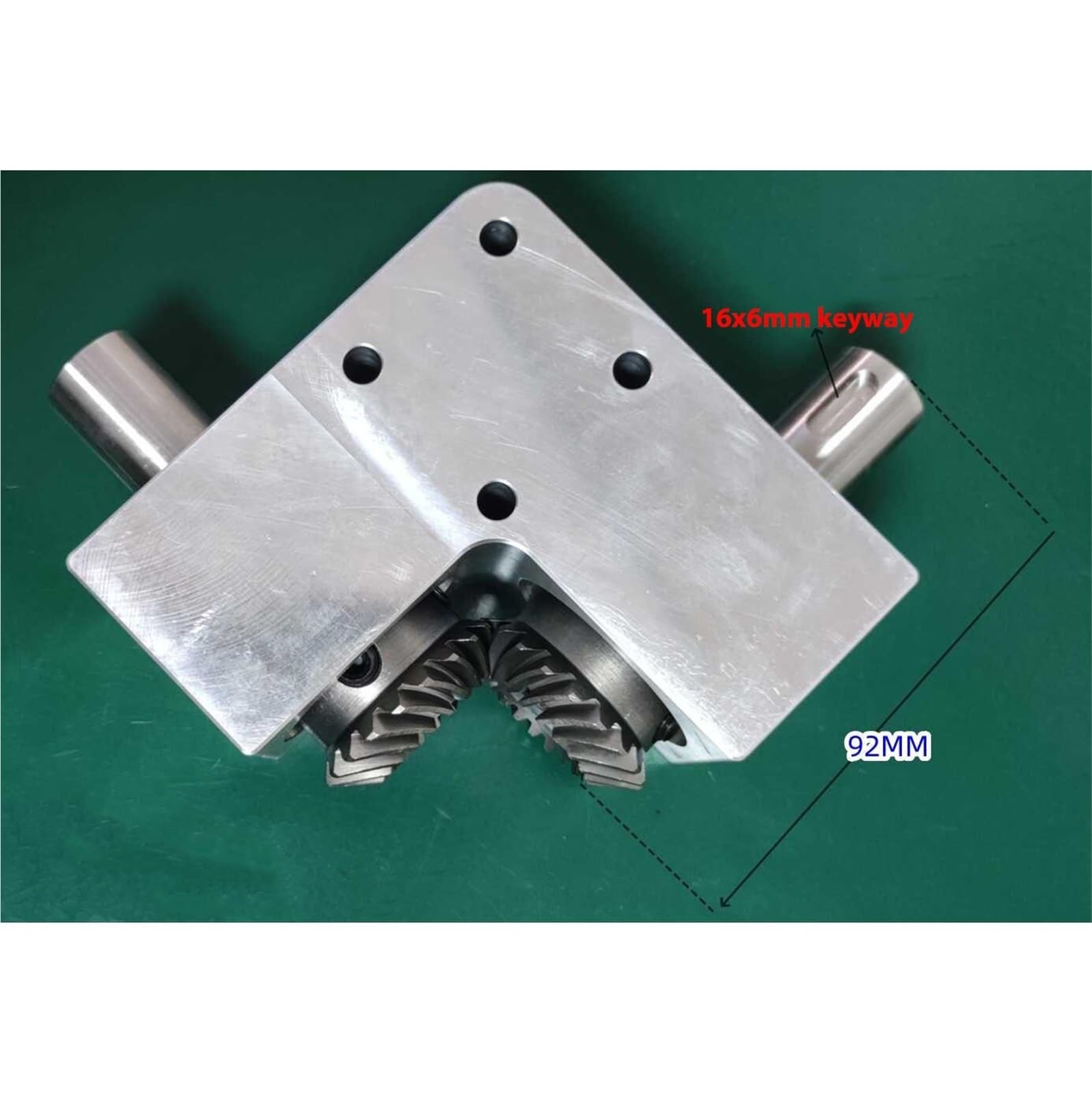 Dispositivo Conmutador de aluminio con eje de 20 mm, transmisión 1 a 1, caja de engranajes cónicos espirales de 2 m y 20 dientes, reductor de inversión de 90 grados. Dirección
