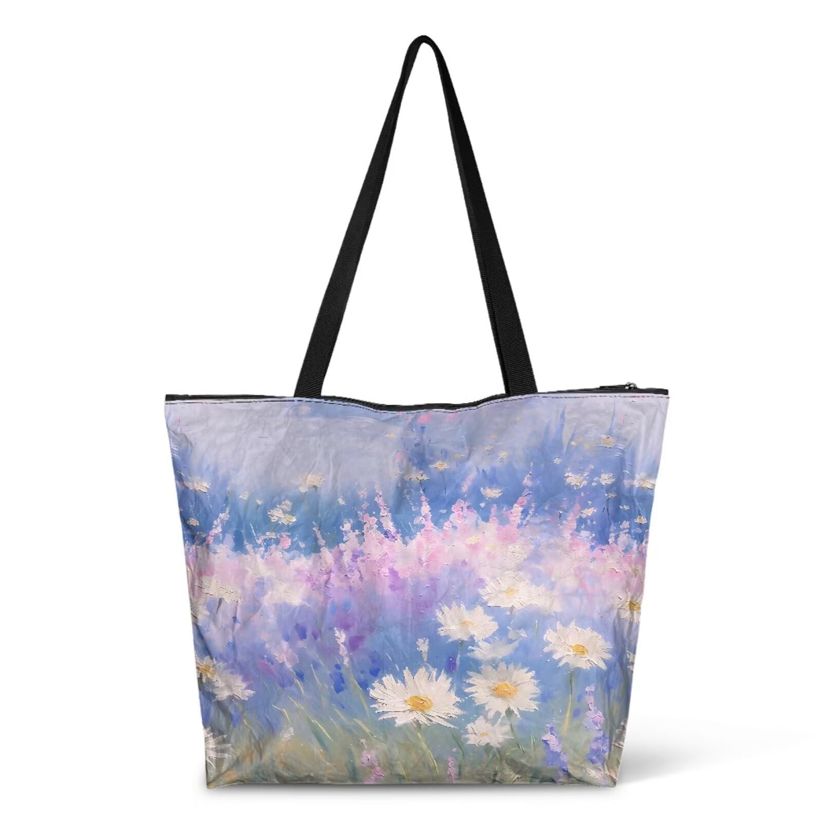 Art Lover Zippered Tote Bag Waterproof Large Work Tote Bags, Artwork Women's Purse Handbags Travel Totes