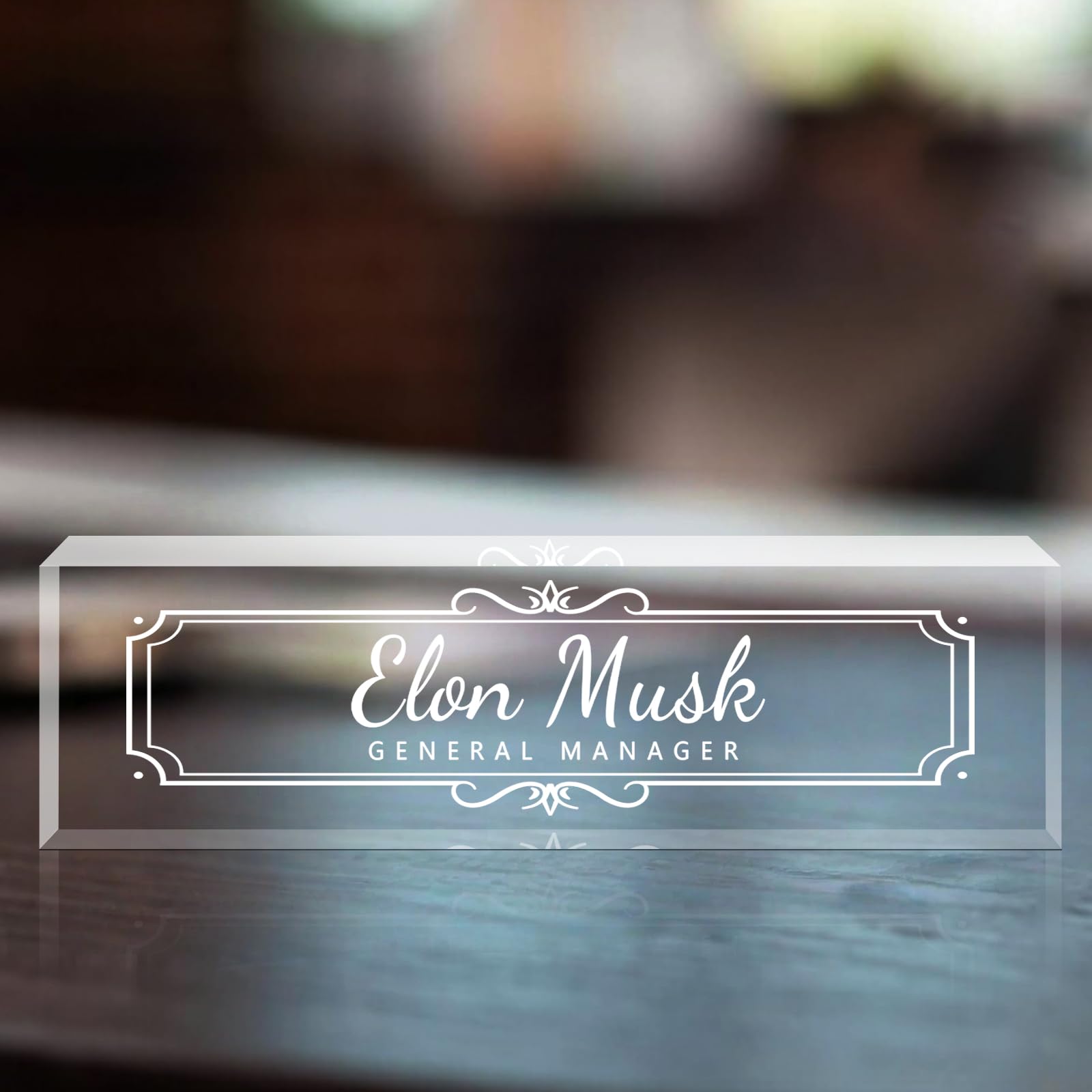 Personalized Name Plate, Desk Engraved Sign Plaque, Office Decor