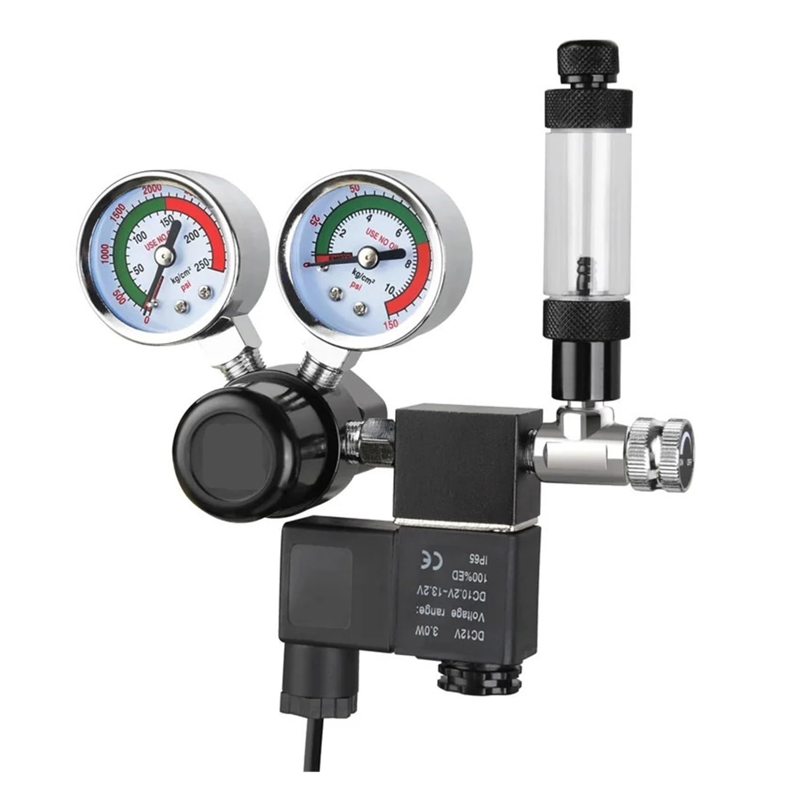 Regulador de Co2 Calibre Grande una Sola Etapa, Accesorios for Acuario, pecera, Cilindro, Tanque, Contador Burbujas, Reductor dióxido Carbono Fis(W218)