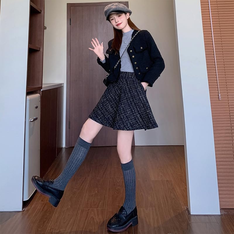 Women's High Waist A-Line Large Size Short Skirt - Summer3