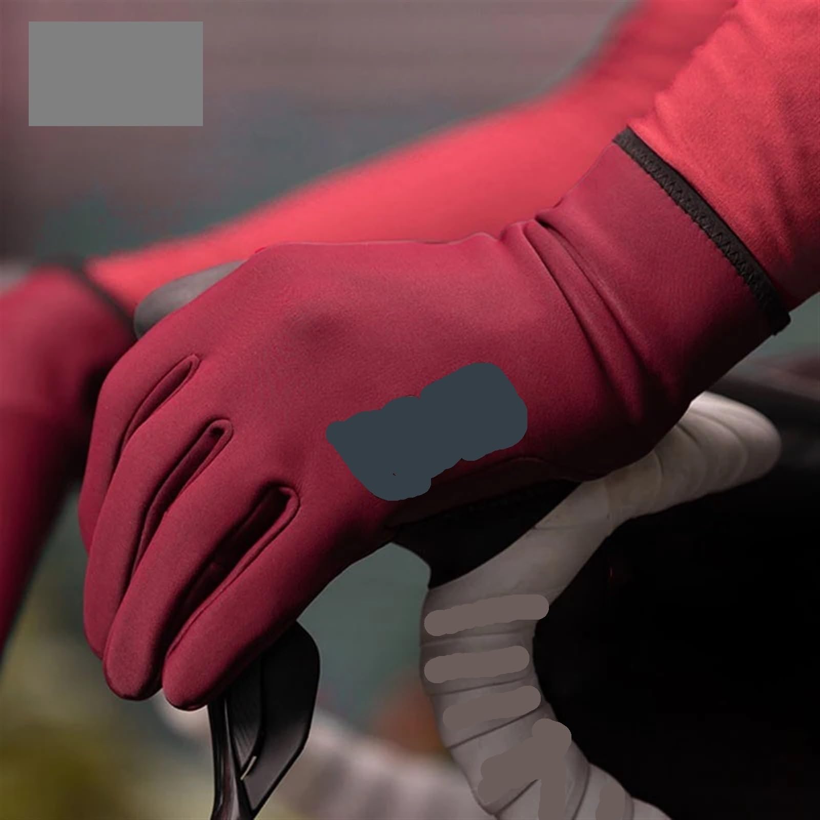 Guantes de Ciclismo cálidos a Prueba Viento for Invierno, con Todos los Dedos, for Bicicleta montaña y Carretera, Largos for Hombres Mujeres, Guantes para Ciclismo