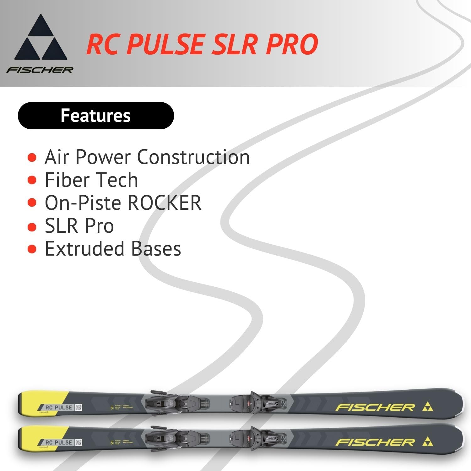 Ski Alpinski Carvingski - Fischer RC Pulse SLR PRO - On-Piste Rocker - inkl. Bindung RS9 SLR Z2,5-9 - für präparierte Piste - geeignet für fortgeschrittene und Gute Fahrer