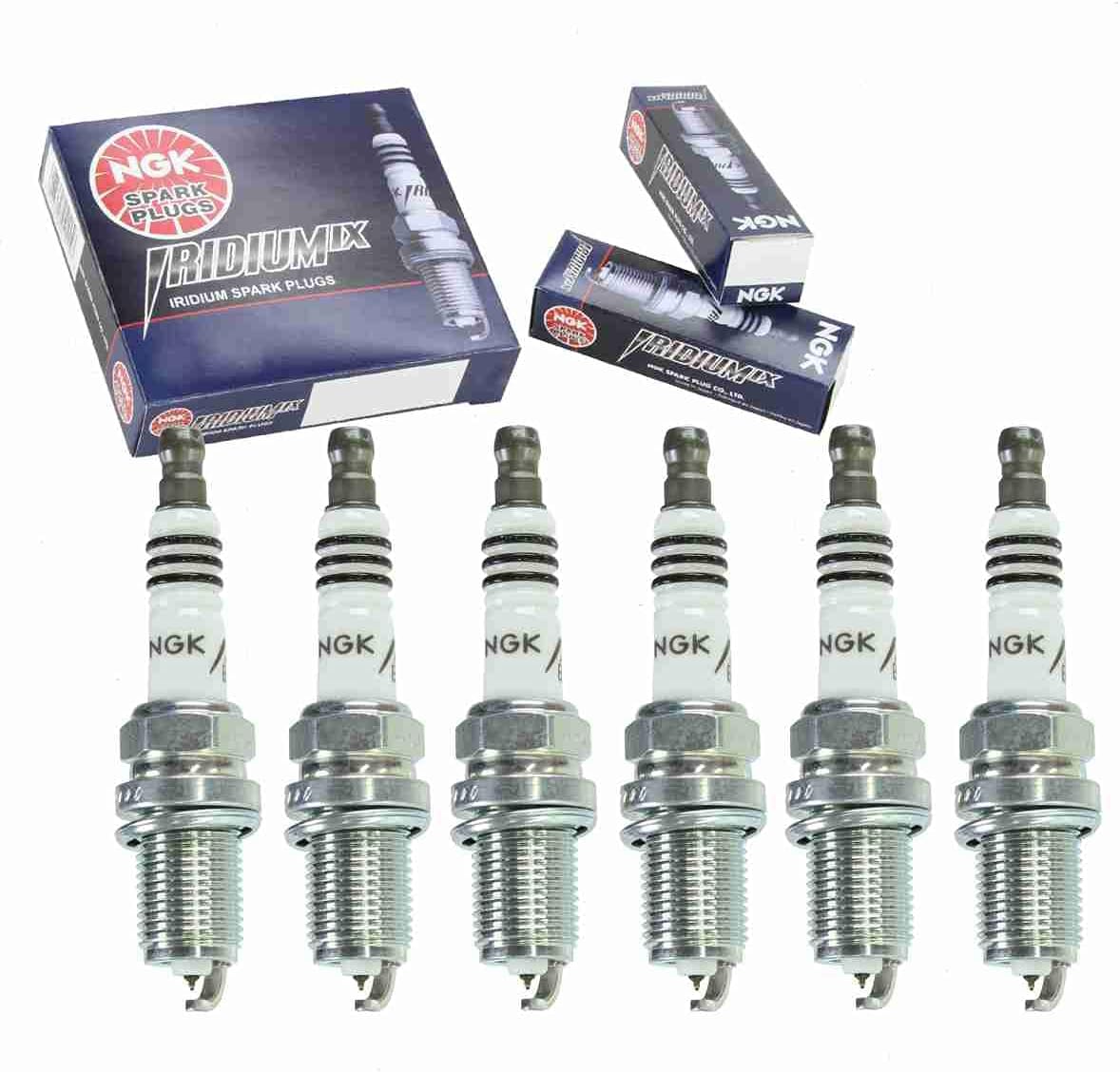 6 pc NGK Iridium IX Spark Plugs compatible with Kia Sedona 3.5L 3.8L V6 2002-2014