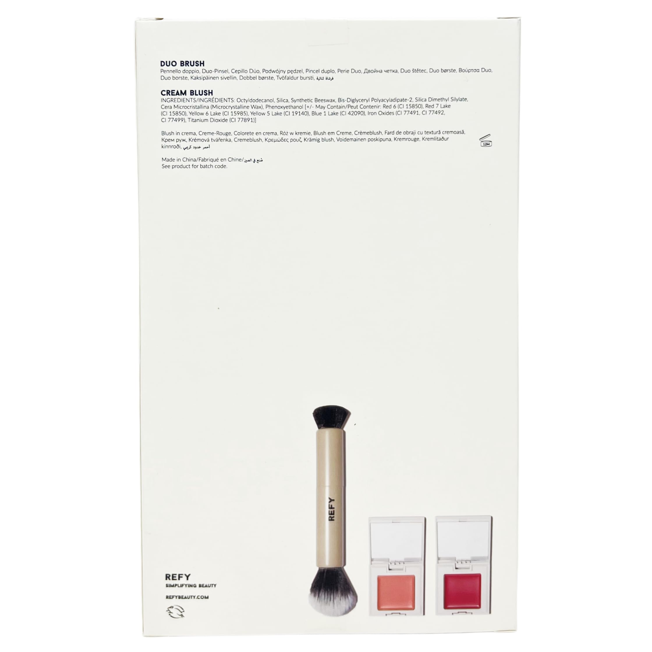 Refy Limited Edition Duo Brush & Cream Blush Set - Malaya · Cherry thumbnail 3