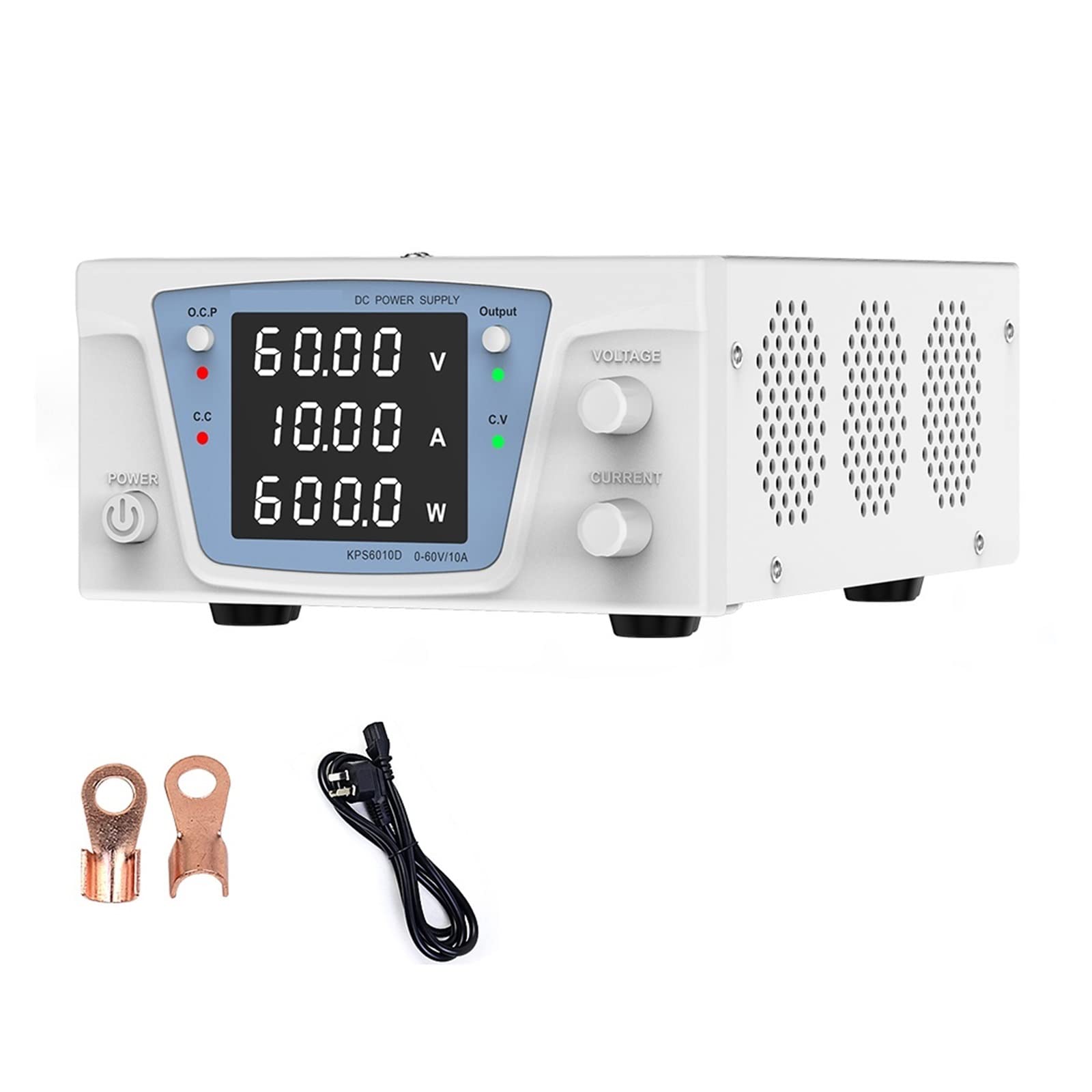 Labor-DC-Netzteil, stabilisiertes Netzteil, einstellbar, variabel, digital geregelt, Tischquelle, 60 V, 10 A, 30, 20 A Benutzersicherheit(KPS6010D 60V 10A)