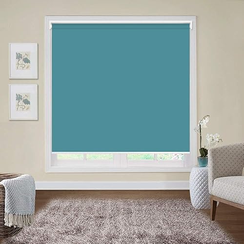 Miniatura 9 de Persianas enrollables opacas sin cables persianas de ventana personalizadas de color gris claro para el hogar ventanas puertas puerta francesa