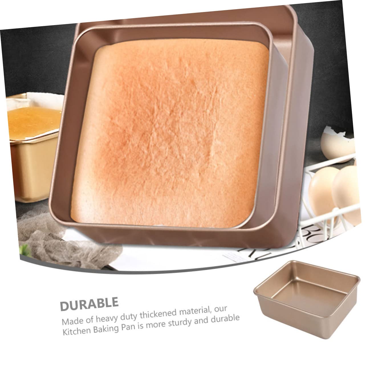 POPETPOP Molde Antiadherente Acero Inoxidable Hornear de Cuadrado Pasteles para Dorado Superficie Lisa Multiusos Repostería y Cocina