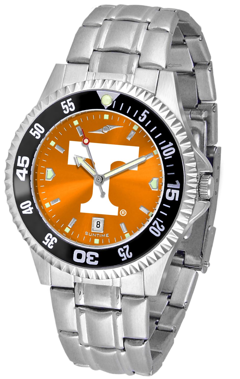 SunTime Men's Competitor 40mm Quartz Watch, 20mm Stainless Steel Strap, Team Color Dial and Bezel