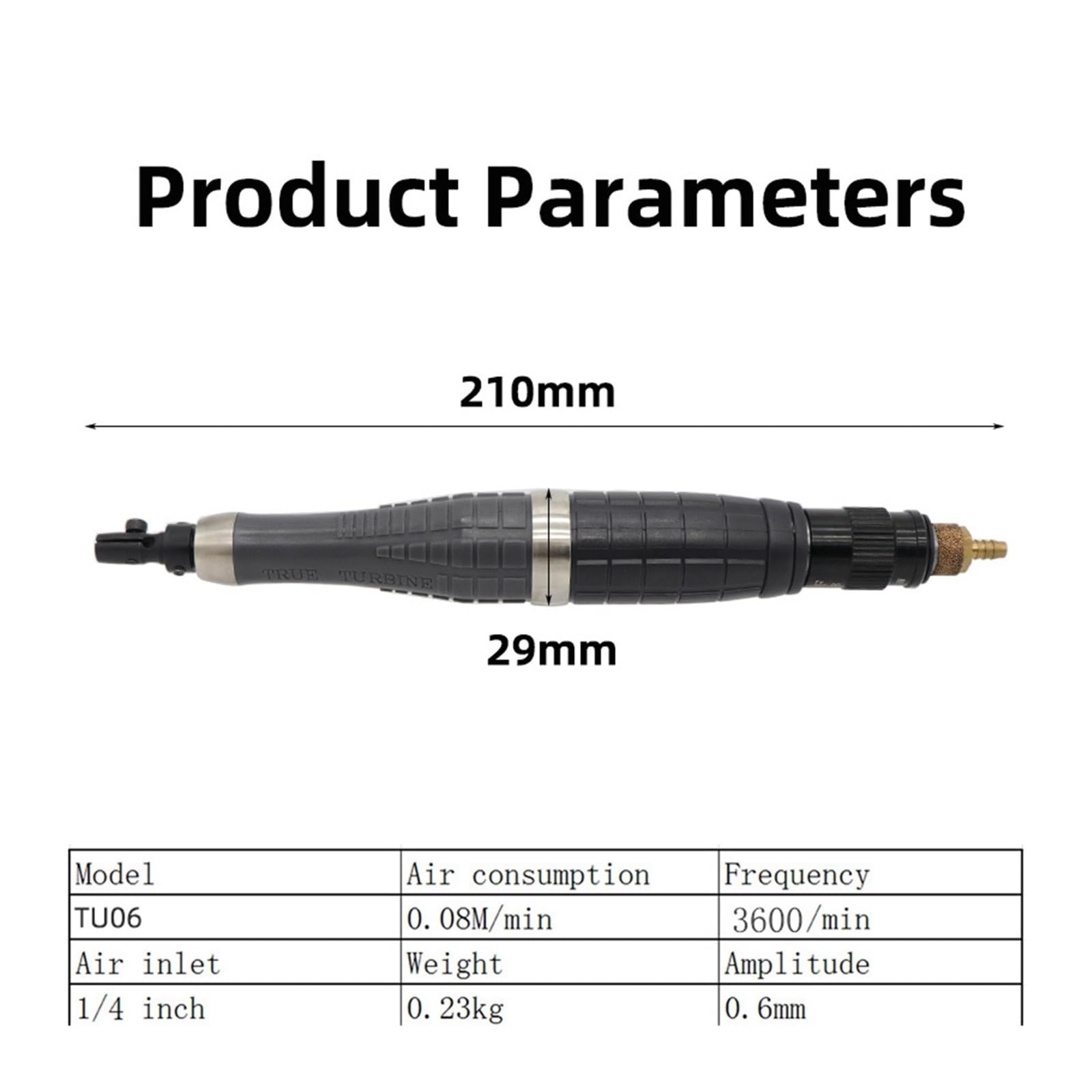 Mikro-Druckluft-Stabschleifer-Kit Ultraschall-Pneumatik-Luftfeilenwerkzeug 1/4" Hin- Und Hergehende Feile Polierwerkzeuge For Poliermaschine