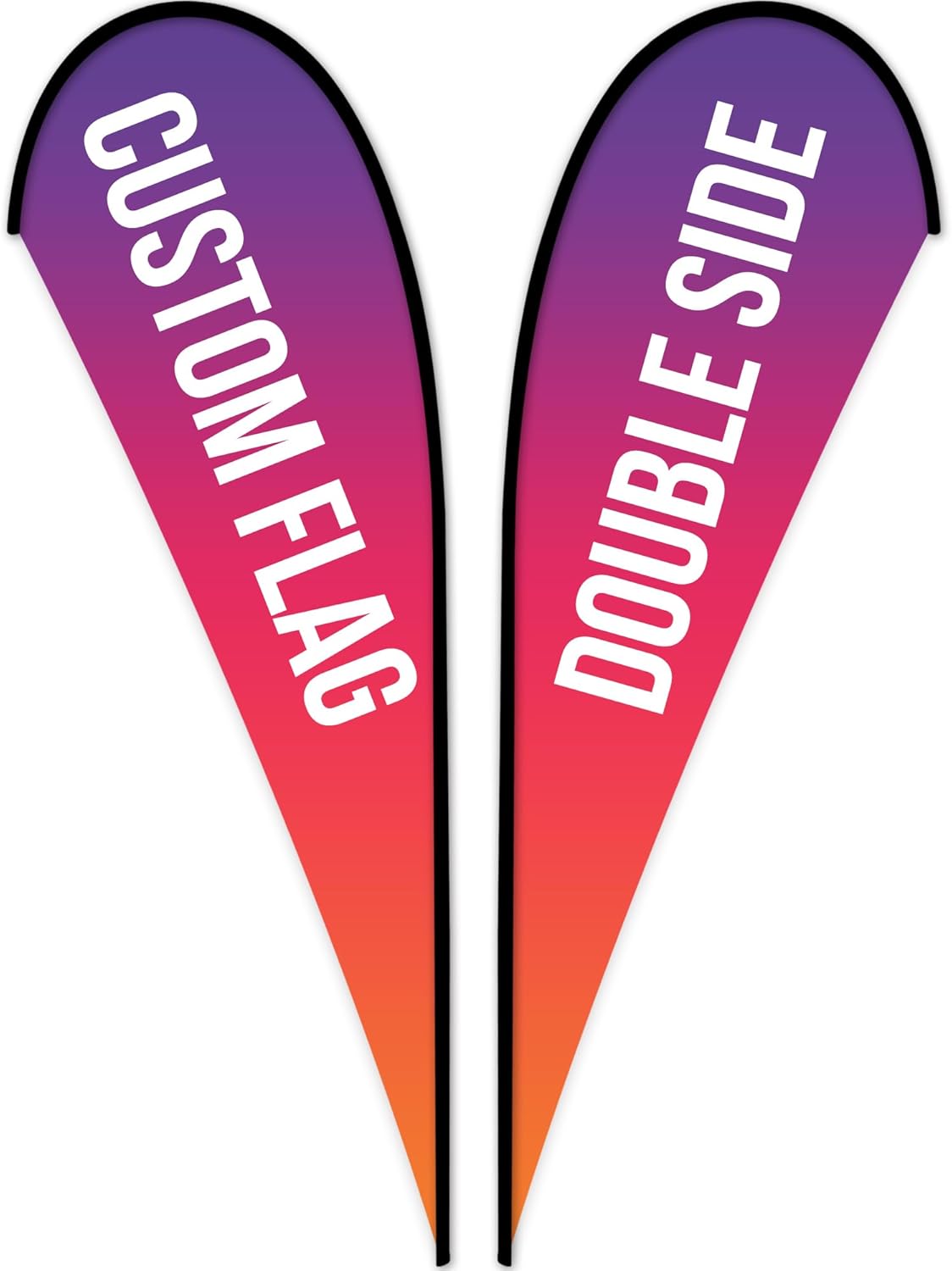 Custom Advertising Feather Flags for Business Outside (Only Flag), Personalized