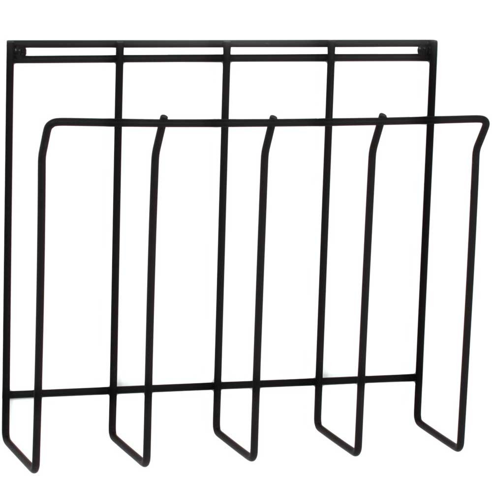 Spectrum Diversified Magazine Rack, Wall Mount, Black