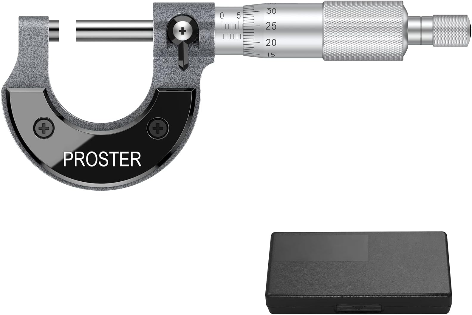 Outside Micrometer 0-25mm(0.01mm Graduations) Metric External Caliper with Zero Wrench and Packing Box High Outside Metric Micrometer Precision Machinist Tool