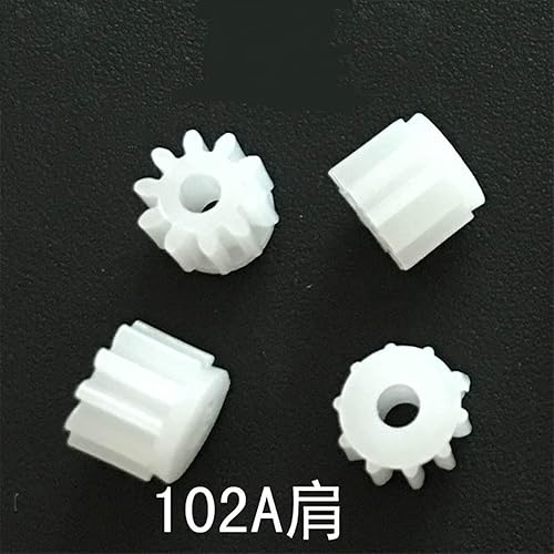 Miniatura 2 de Industry 102A Shoulder Module 0.5 Gear 10 Teeth 2mm Shaft Tight Pom Plastic Gear Model Gear 10pcs (Hole Diameter  1.95mm, Number of Teeth  10 Teeth)