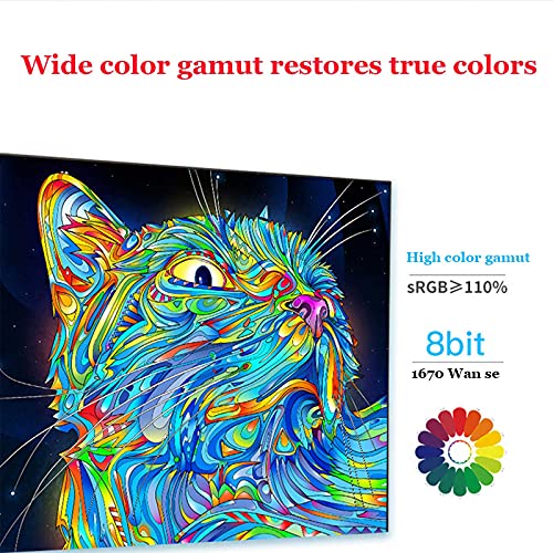 Image of 24-inch Flat Surface Computer Monitor Full Hd (1920x1080p) Ultra-Thin Led LCD Wide Monitor Non-Flicker Screen Low Blue Light with Hdml and Vag Interfaces