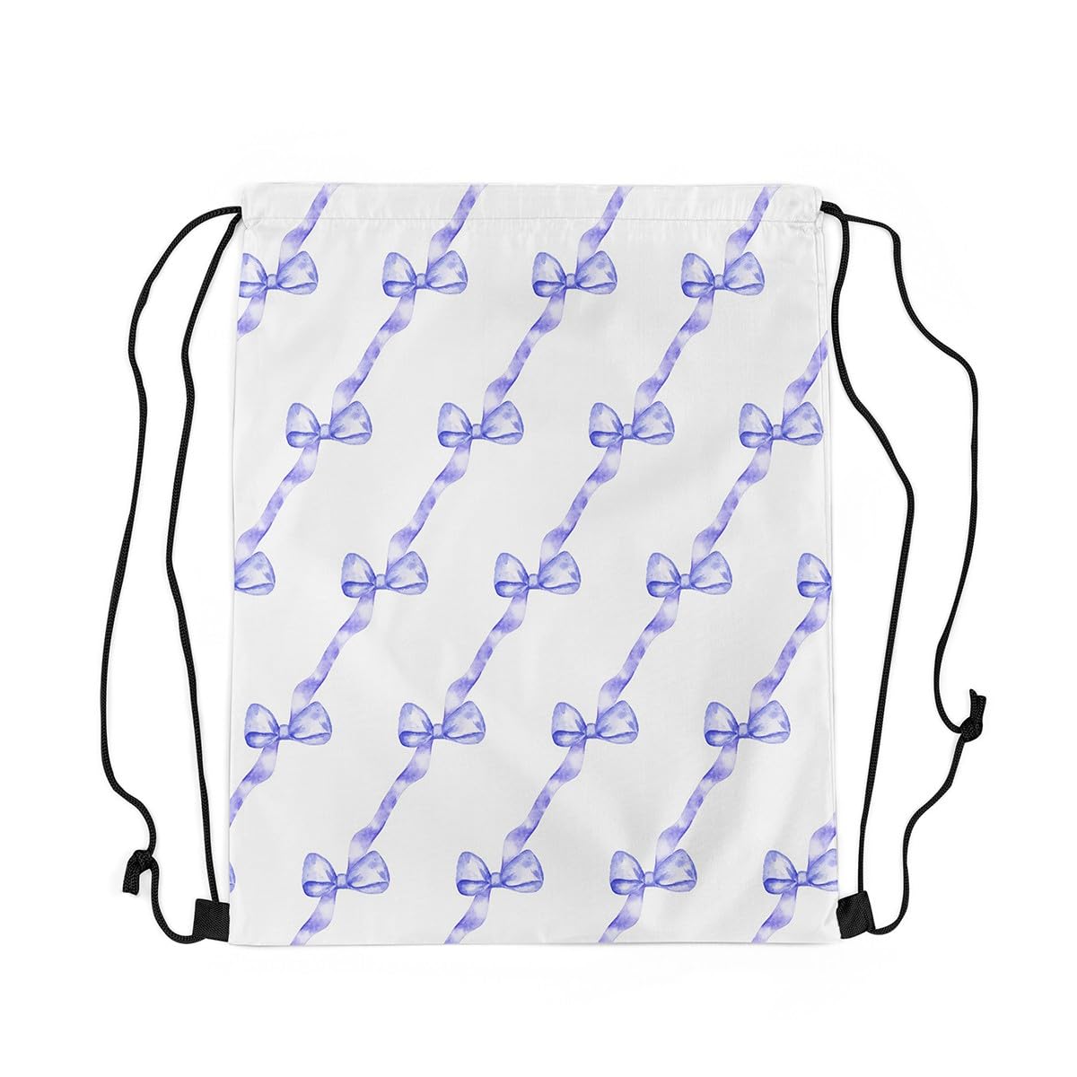 Loussiesd Bow Sports Drawstring Sackpack 40x33cm Bow Pattern Drawstring Backpack Cute Coquette Bow Knot Drawstring Bags Bow Decor Waterproof Cinch Bag Bowknot
