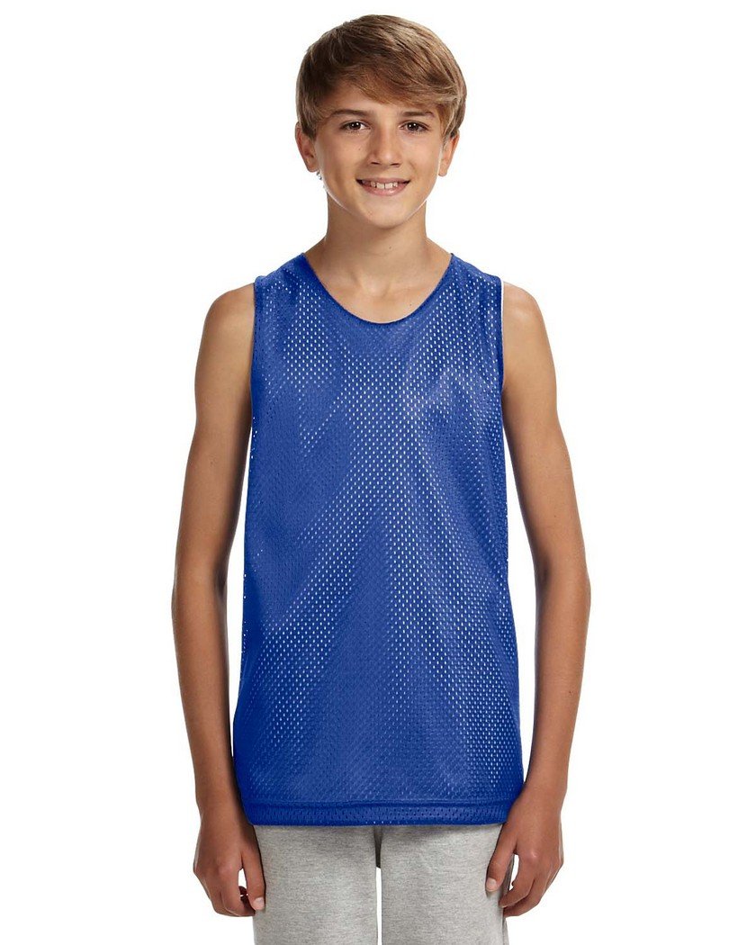 A4 Youth Home and Away Reversible Mesh Jersey Royal/White