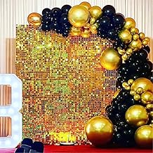 Gold Shimmer Wall Backdrops Sequin Panel Backdrop 36 Panels Birthday Wedding Background Decoration Wall