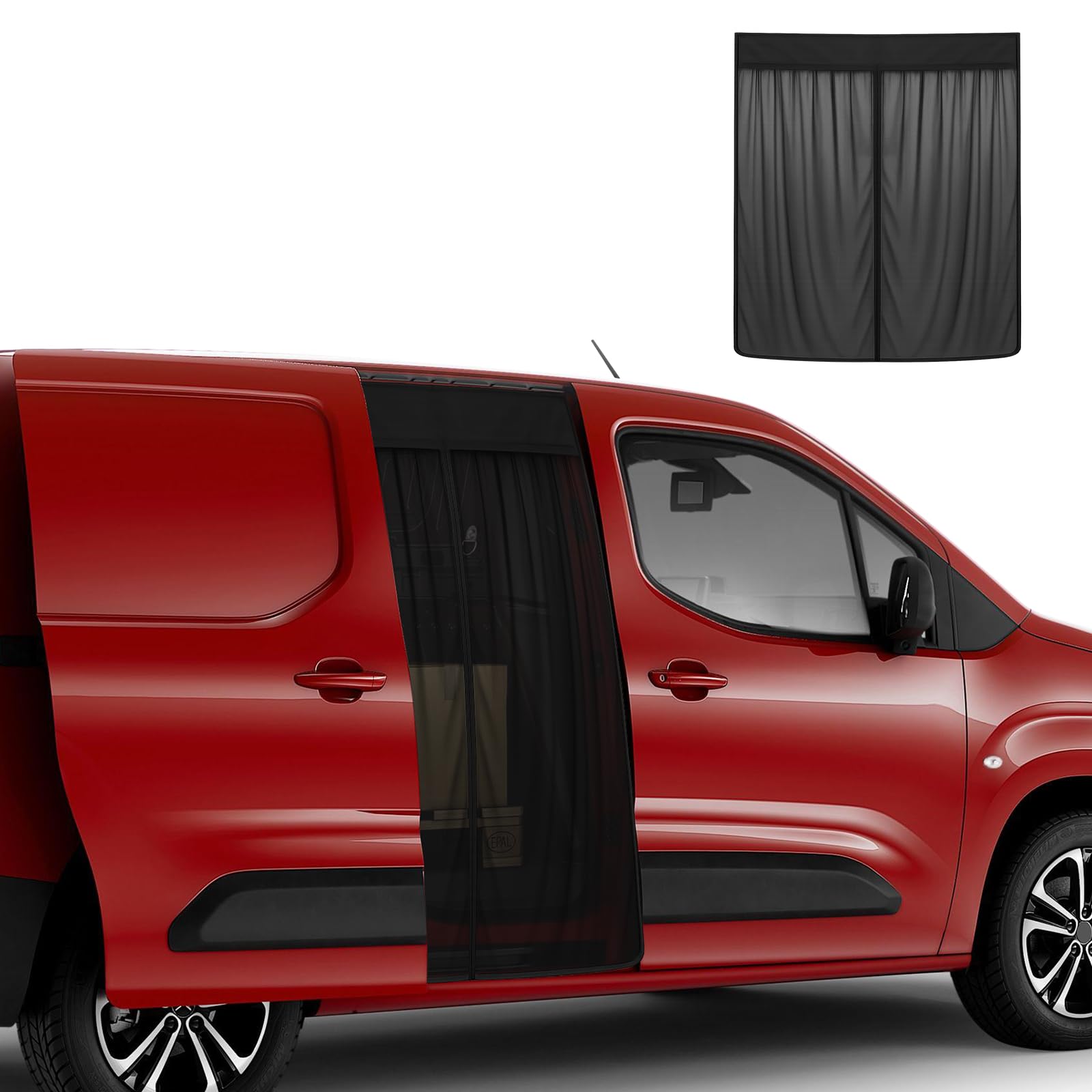 Zanzariera Auto Sostituzione per Citroen Berlingo/Partner III/Rifter 2018-2025 (Standard Roof), Zanzariera Porta Laterale dell'auto, Rete per Insetti Magnetica a Strato Singolo